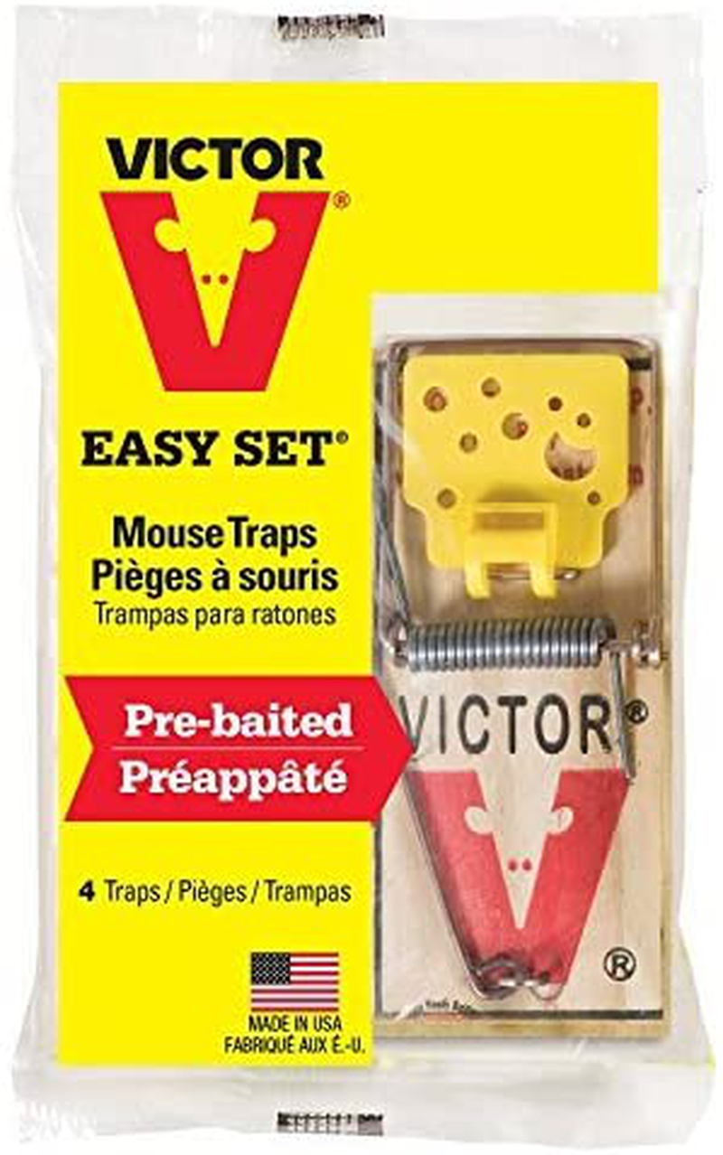 Victor 100061105 TRAP-4/PACK Easy Set Mouse Trap (4 Pack)