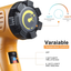 SEEKONE Heat Gun 1800W Heavy Duty Hot Air Gun Kit Variable Temperature Control with 2-Temp Settings 4 Nozzles 122℉~1202℉（50℃- 650℃）with Overload Protection for Crafts, Shrinking PVC, Stripping Paint