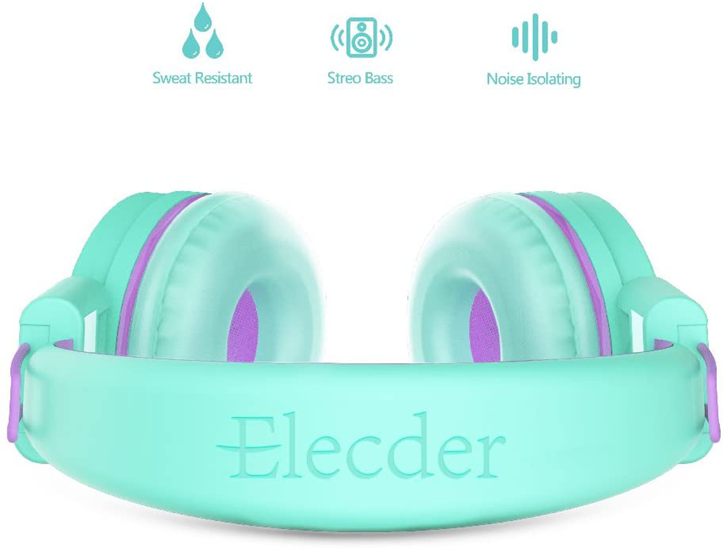 Elecder i37 Kids Headphones Children Girls Boys Teens Foldable Adjustable On Ear Headphones 3.5mm Jack