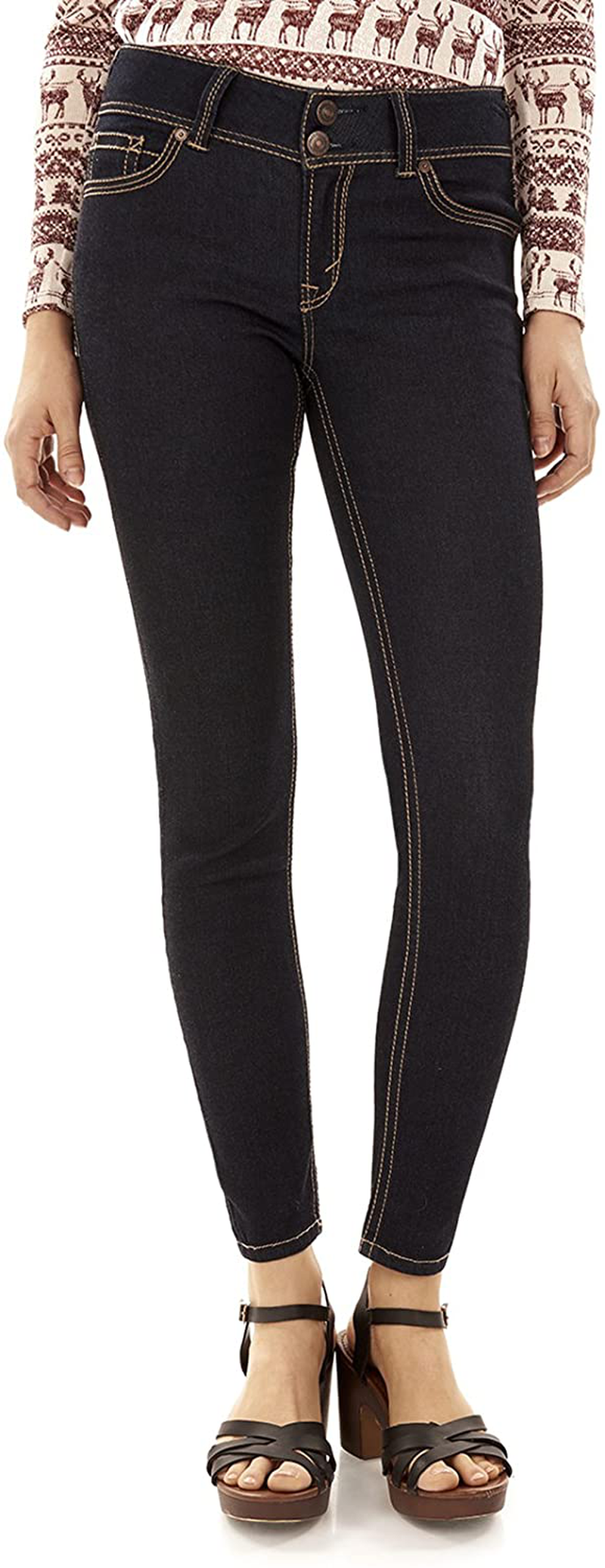 WallFlower Women's Juniors InstaStretch Luscious Curvy Skinny Jeans