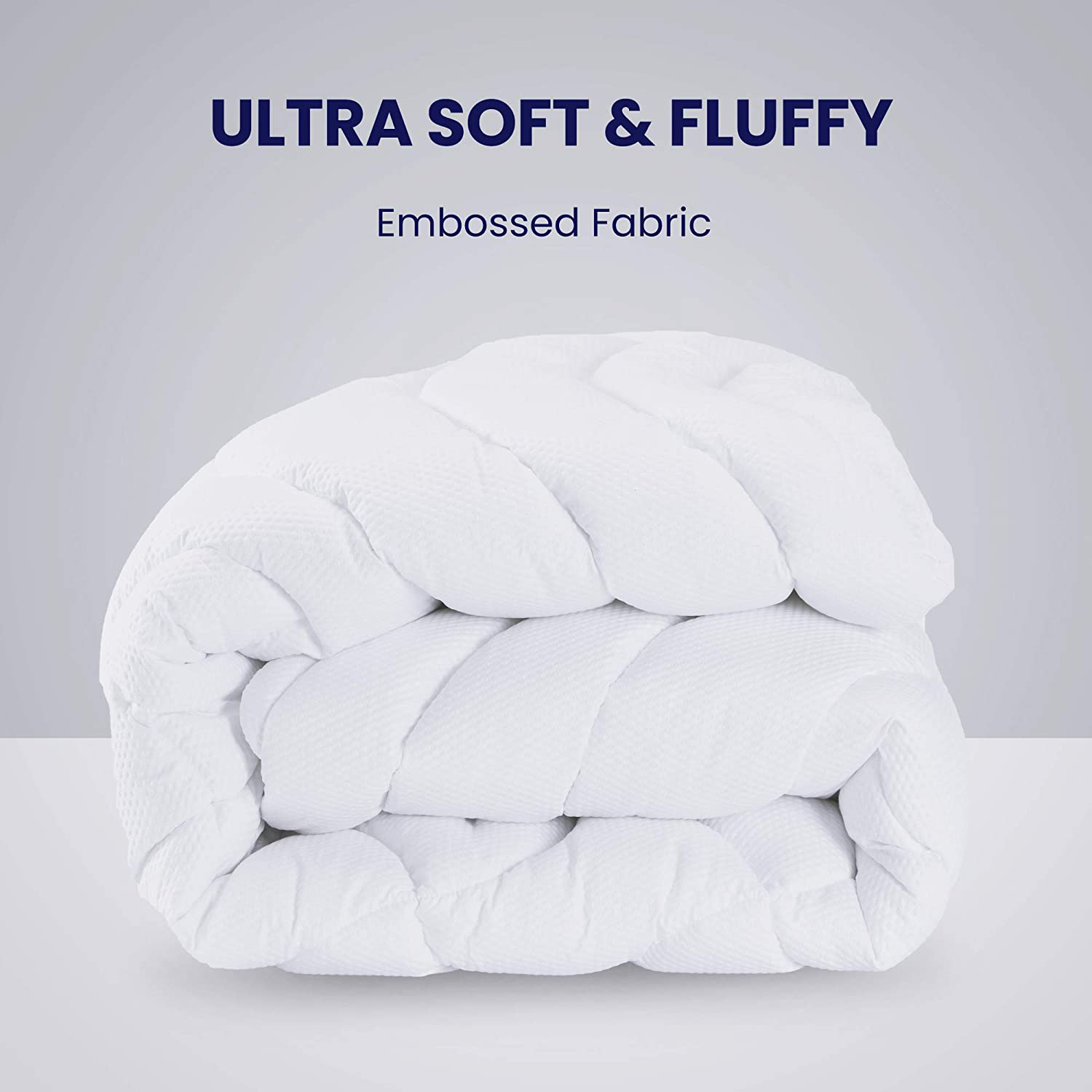 SLEEP ZONE Premium Mattress Pad Cover Cooling Overfilled Fluffy Soft Topper Zone Design Upto 21 inch Deep Pocket with Athletic Grade Elastic Skirt, White, Queen