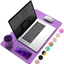 YSAGi Multifunctional Office Desk Pad, Ultra Thin Waterproof PU Leather Mouse Pad, Dual Use Desk Writing Mat for Office/Home (35.4" x 17", Yellow + Taro Purple)