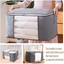 6 Pcs Foldable Clothes Storage Bags W/ Handle & Transparent Window, under Bed or Closet Organizers Zippered Storage Containers 2 Sizes for Clothing Blanket Bedding Organizing (Grey - 6 Pcs)