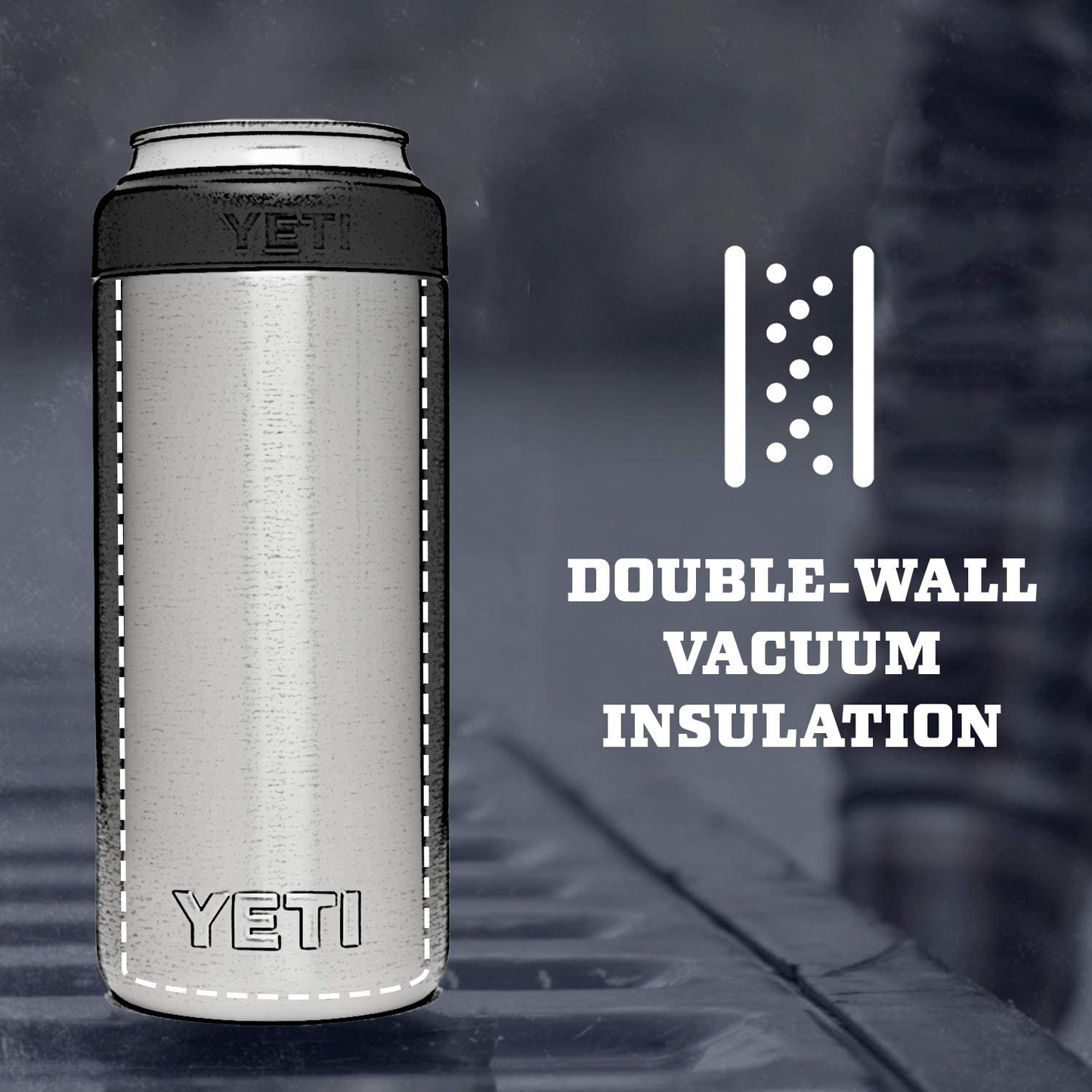 YETI Rambler 12 oz. Colster Slim Can Insulator for the Slim Hard Seltzer Cans, Sharptail Taupe