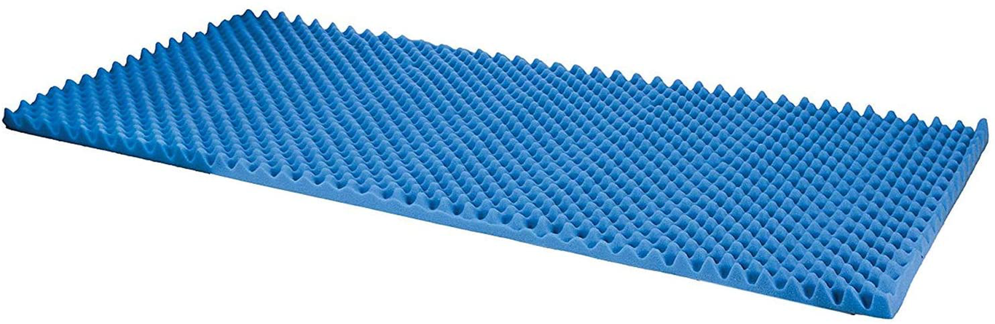 Duro-Med Foam Bed Topper, Hospital Bed Pad, Foam Bed Pad, Soft Foam Bed Topper for Support, Blue, Made in the USA, 33 x 72 x 2 Inch
