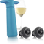 The Original Vacu Vin Wine Saver with 2 Vacuum Stoppers, Blue