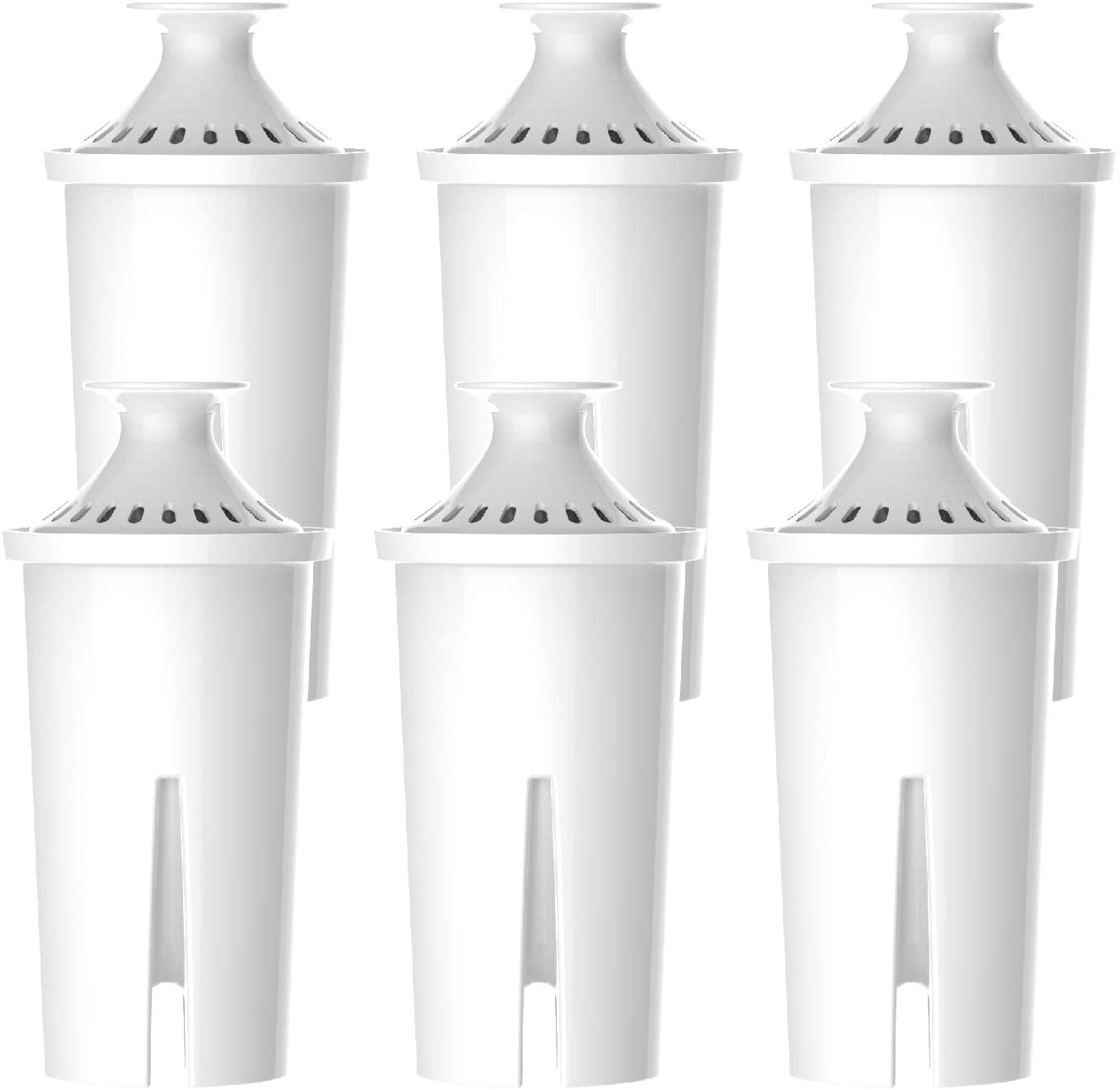Waterspecialist NSF Certified Pitcher Water Filter, Replacement for Brita classic 35557, OB03, Mavea 107007, Compatible with Brita Pitchers Grand, Lake, Capri, Wave and More (Pack of 6)