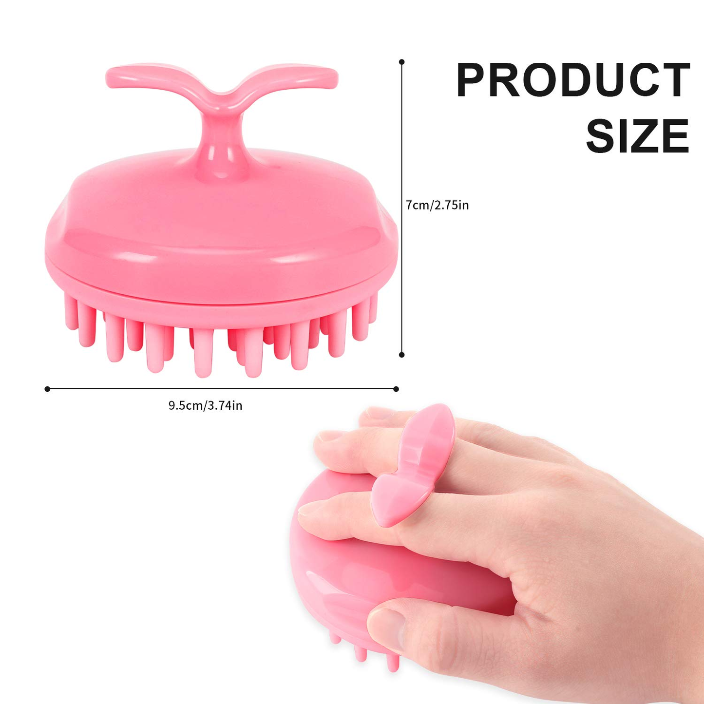 2 Pack Hair Scalp Massager Shampoo Brush, Handheld Scalp Care Hair Brush with Soft Silicone, Shower Scalp Massager, Comfortable Head Scrubber for All Hair Types.