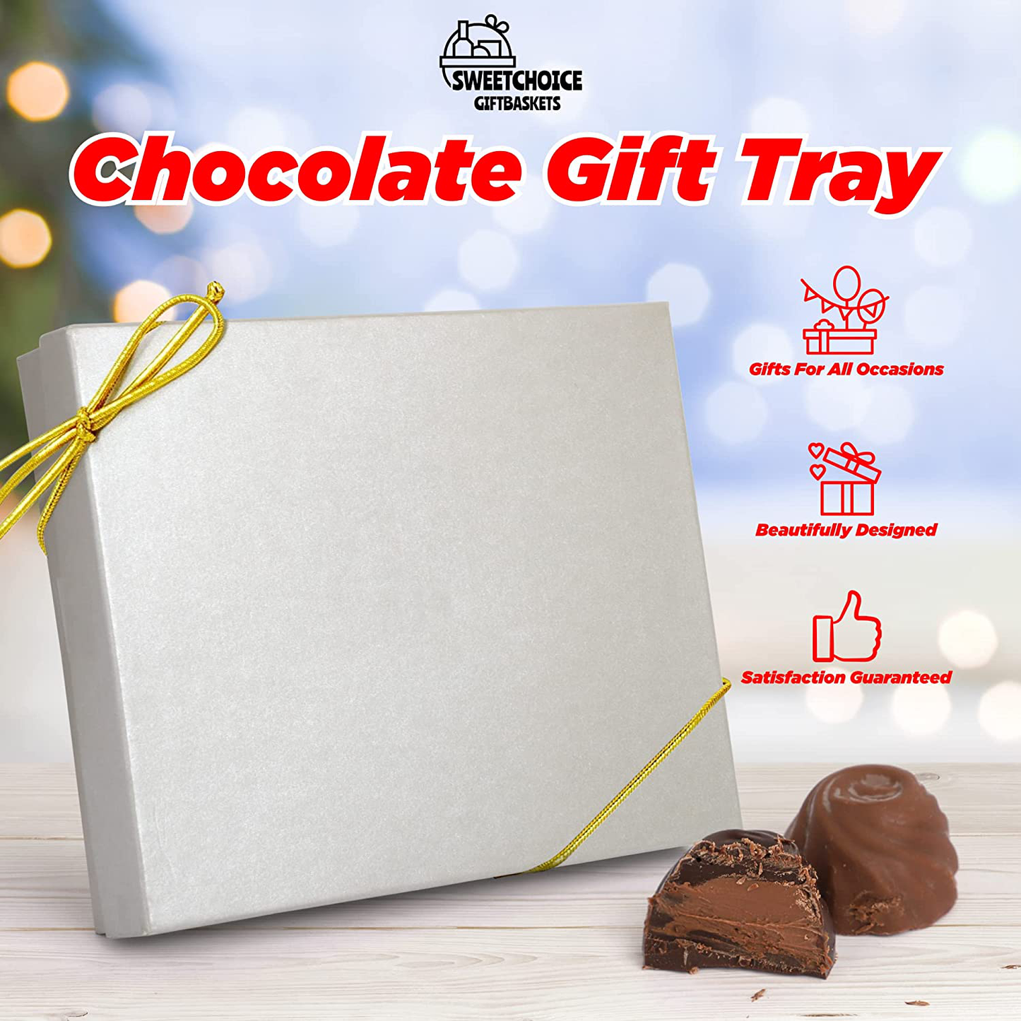 Chocolate Truffles Dessert Party Gift Box, Prime Christmas Set Gourmet Food Baskets, Thanksgiving for Mom Dad Men Women Family, Birthday Holiday Gifts Food Basket Delivery New 2021