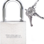 Steel Padlock with Keys (Heavy Duty Security) Safely Lock Interior or Exterior Gates, Sheds, Lockers, Bikes, Tool Box, or Containers. Includes 3 Master Keys