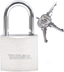 Steel Padlock with Keys (Heavy Duty Security) Safely Lock Interior or Exterior Gates, Sheds, Lockers, Bikes, Tool Box, or Containers. Includes 3 Master Keys