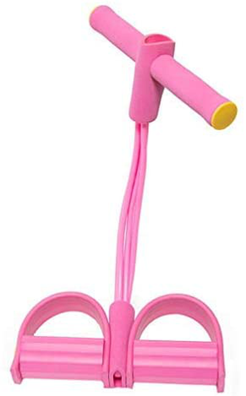 LAFEIMZ Malfunction Tension Rope, Elastic Yoga Pedal Puller Resistance Band, Natural Latex Tension Rope Fitness Equipment,For Abdomen/Waist/Arm/Leg Stretching Slimming Training (Pink)