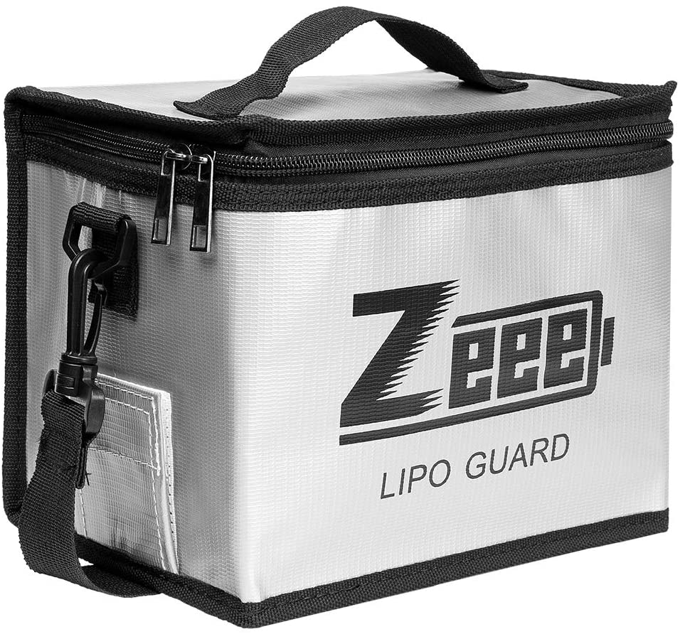Zeee Lipo Safe Bag Fireproof Explosionproof Bag Large Capacity Lipo Battery Storage Guard Safe Pouch for Charge & Storage(8.46 x 6.5 x 5.71 in )