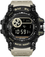 Mens Large Dial Analog Digital Watch Casual Sport Watch Multifunction Military Watch with LED Light