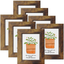PETAFLOP Picture Frames 4x6 Rustic Frame Fits 4 by 6 Inch Prints Wall Tabletop Display, 7 Pack