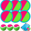 Toss and Catch Ball Set, Catch Game Toys for Kids, Beach Toys Paddle Ball Game Set with 6 Paddles and 3 Balls, Perfect Outdoor Games Sets Playground Sets for Backyards for Kids/Adults/Family
