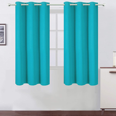 LEMOMO Turquoise/Teal Blackout Curtains/38 x 54 Inch/Set of Two Panels Grommet Living Room Curtains