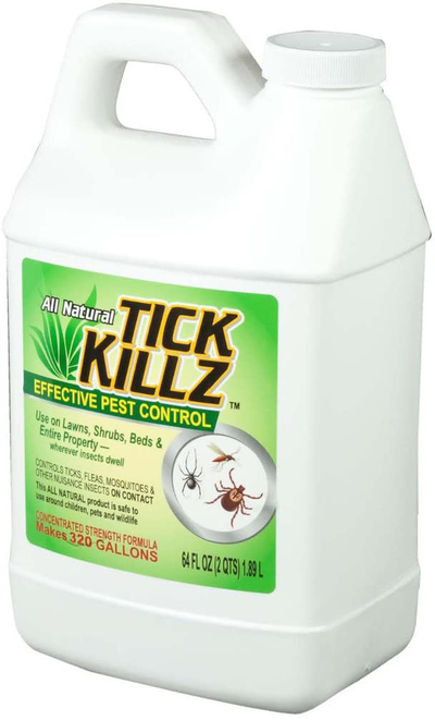 Tick Killz All Natural Bug Killer Insect Repellent Pest Control Concentrate 64 Ounce