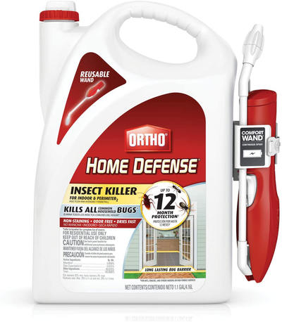 Ortho 0220910 Home Defense Insect Killer for Indoor & Perimeter2 with Comfort Wand Bonus Size, 1.1 GAL & Cutter Backyard Bug Control Spray Concentrate, 32-Ounce