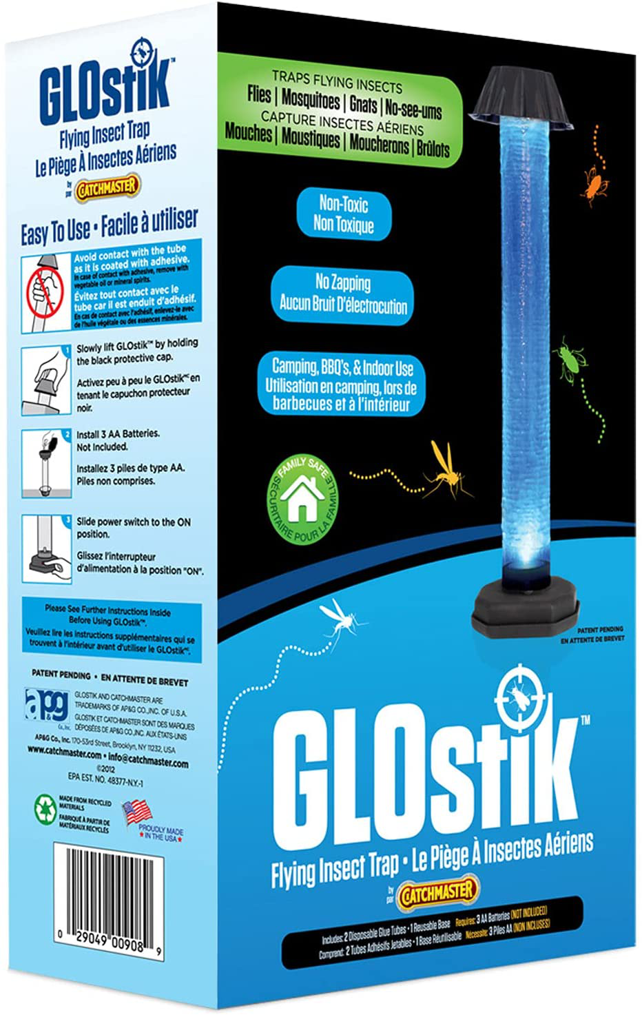 Catchmaster Glostik "NO ZAP" Flying Insect Fly Trap - For Indoor / Outdoor Use
