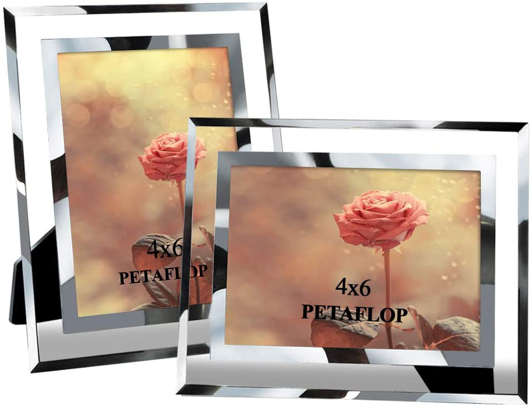 PETAFLOP 4x6 Picture Frame Perfect for Wedding, Offices, Restaurants, Business, 2 Pack