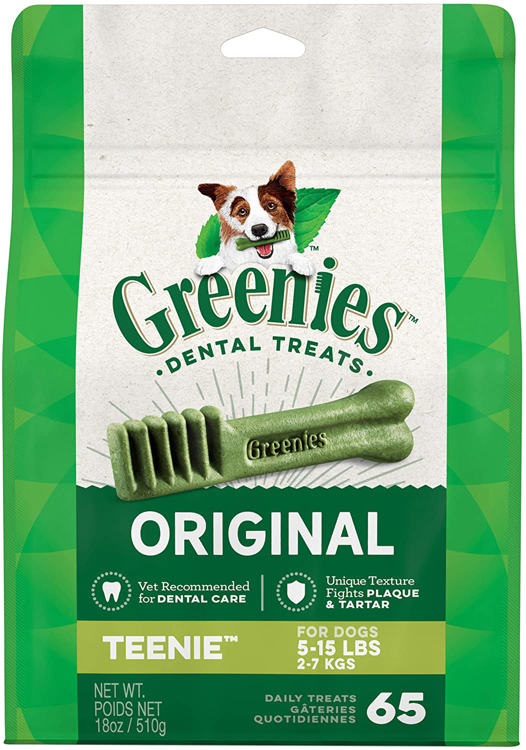 Greenies Original Teenie Natural Dental Dog Treats (5-15 lb. Dogs)