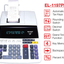 Sharp EL-1197PIII Heavy Duty Color Printing Calculator with Clock and Calendar