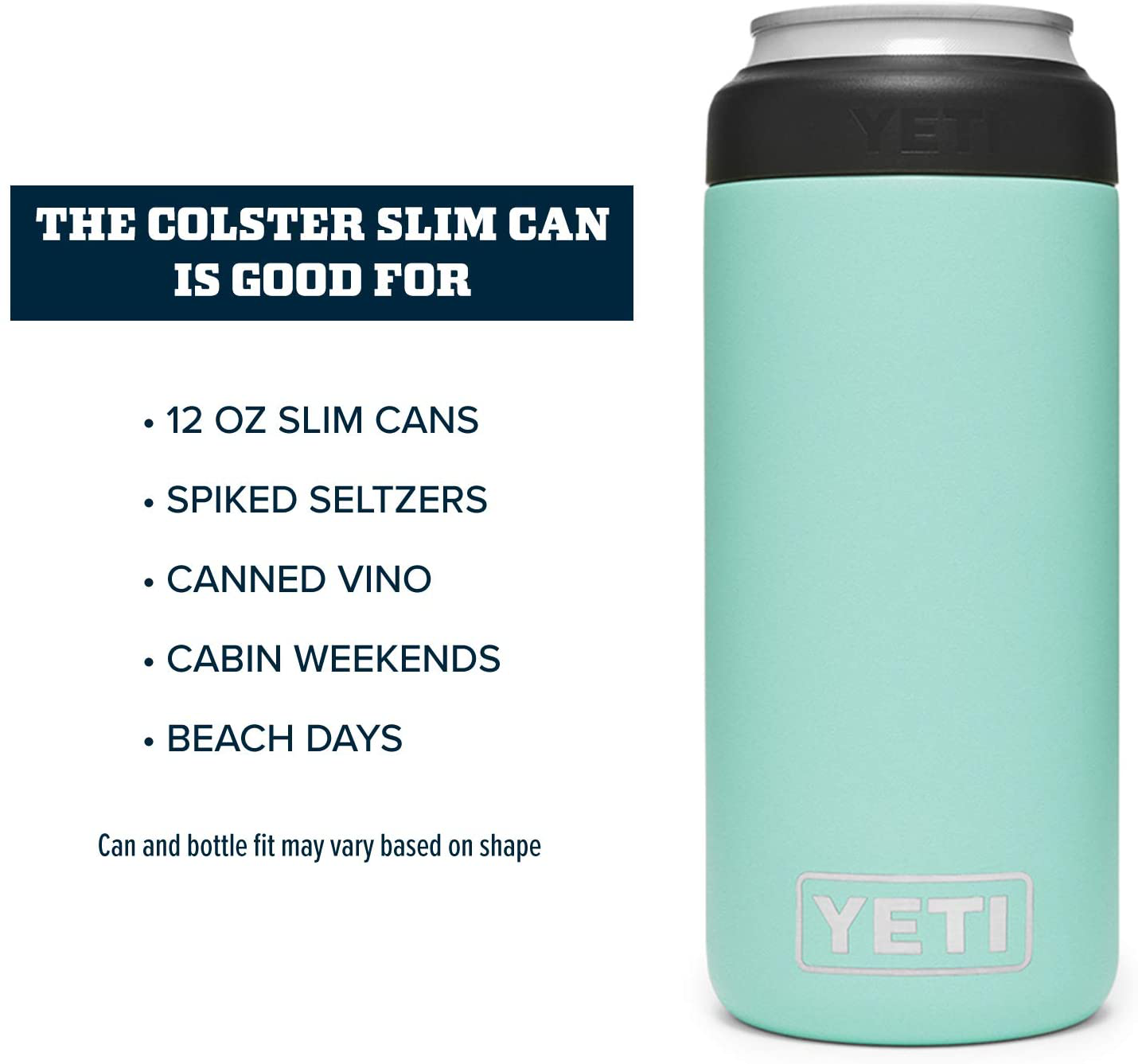 YETI Rambler 12 oz. Colster Slim Can Insulator for the Slim Hard Seltzer Cans, Aquifer Blue