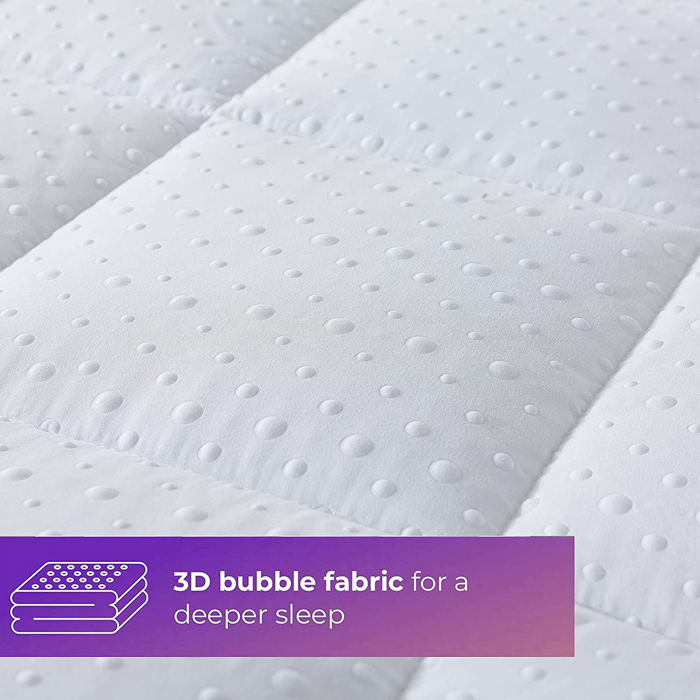 Mattress Pad Pillow Top Mattress Cover Quilted Fitted Mattress Protector 6-24" Deep Pocket Cooling Mattress Topper(Twin Size)