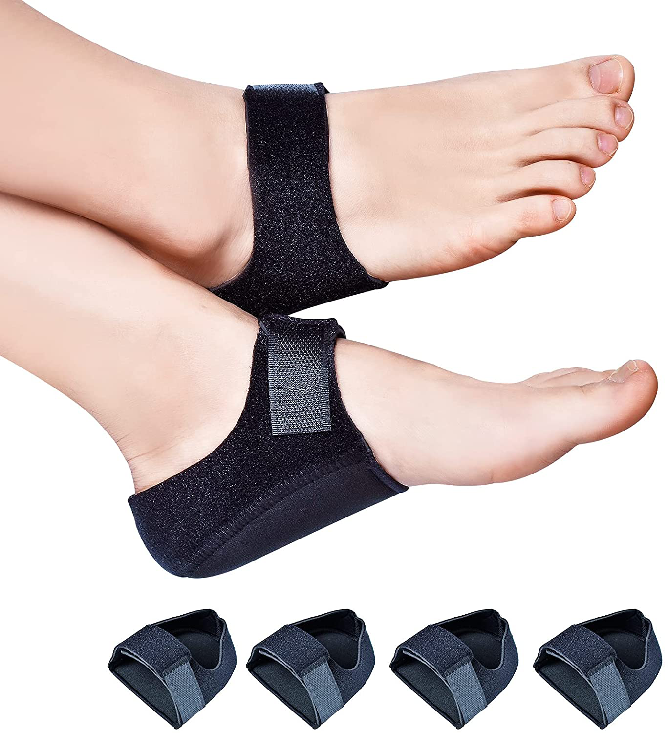 Heel Cups, Plantar Fasciitis Inserts, Heel Pads Cushion (3 Pairs) Great for Heel Pain, Heal Dry Cracked Heels, Achilles Tendinitis, for Men & Women.(Gel Heel Cups)
