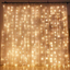 Twinkle Star 300 LED Window Curtain String Light Wedding Party Home Garden Bedroom Outdoor Indoor Wall Decorations, Warm White