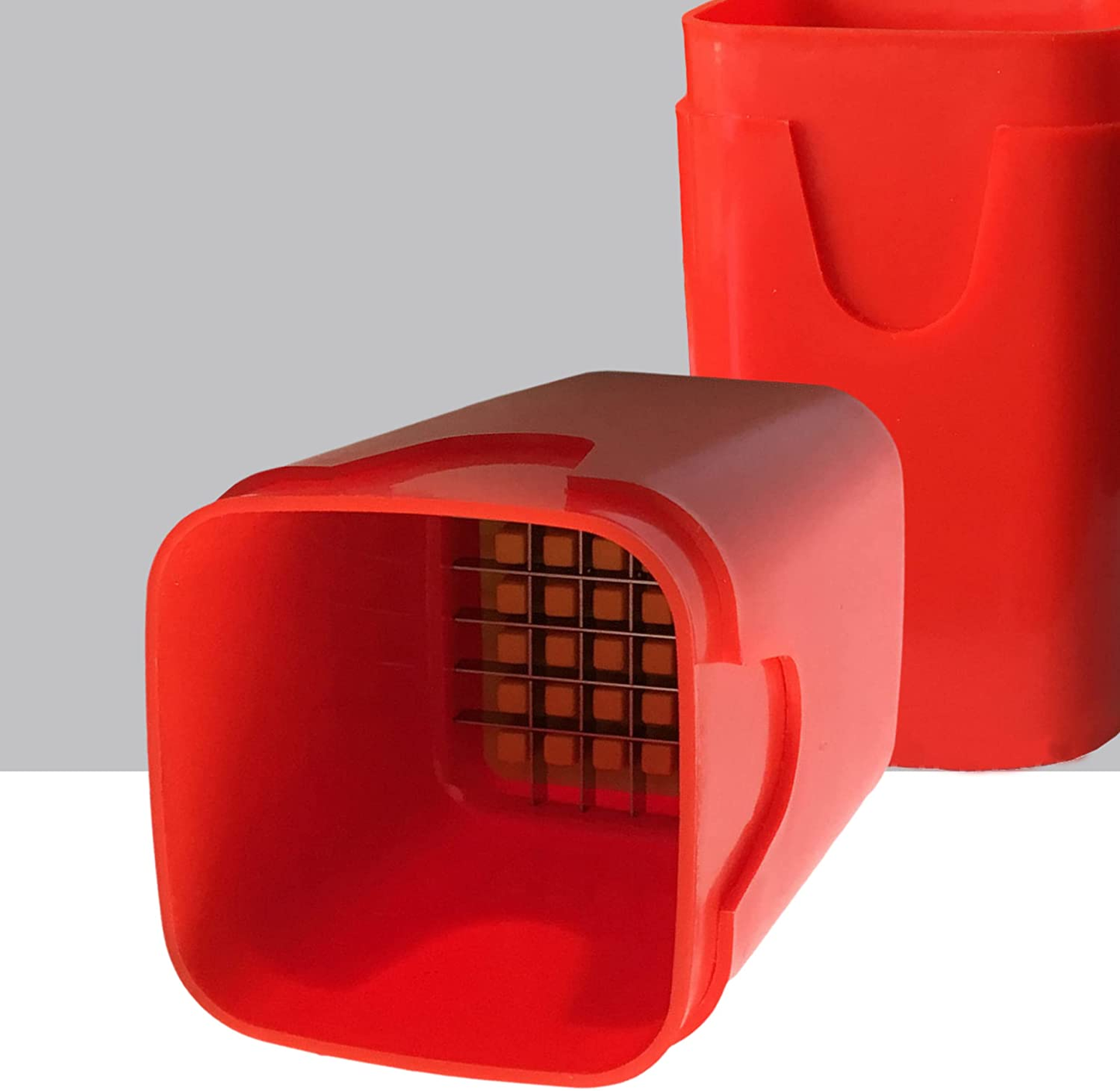 French Fry Cutter Natural Cut Rapid Slicer Vegetable Dicer Potato Tool Food Dicer Veggie Dicer Chopper Veg Chopper (Red)