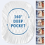 Waterproof Mattress Pad for Full Size Bed, Breathable Full Mattress Protector with 6-16 inches Deep Pocket, Quilted Alternative Hollow Cotton Filling Mattress Cover, White