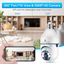 Light Bulb Security Camera, 360 Degree Pan/Tilt Panoramic IP Camera, 2.4Ghz Wifi 1080P Smart Home Surveillance Cam with Motion Detection Alarm Night Vision Two Way Talk Indoor & Outdoor 