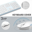 Wireless Keyboard and Mouse Combo, 2.4Ghz Ultra-Thin Wireless Keyboard and Mouse, Full Size Keyboard Mouse Combo with Numeric Keypad for Computer, Laptop, PC, Desktop, Windows 7/8/10
