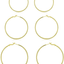 3 Pairs Sterling Silver Post Hoop Earrings - 14K White Gold Plated Hoop Earrings Big Hoop Earrings Set Silver Hoop Earrings for Women Valentine'S Day Gift (40MM 50MM 60MM) …