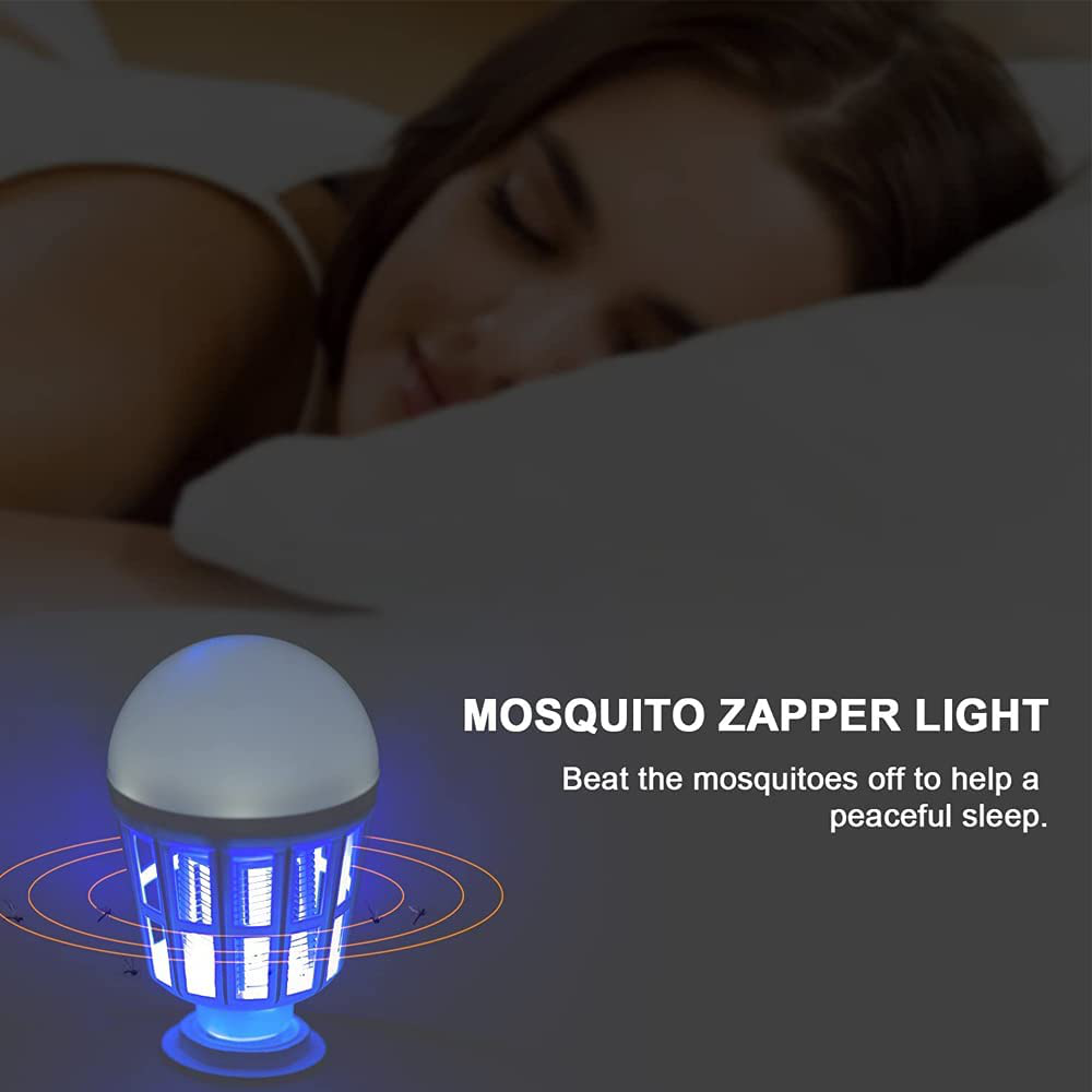 Fire Tracks Limited Bug Zapper, 2 in 1 Mosquito Killer Lamp Bug Zappers Light Bulb, Electronic Insect & Fly Killer for Home Kitchen Indoor Outdoor Patio Backyard - 110V E26/E27