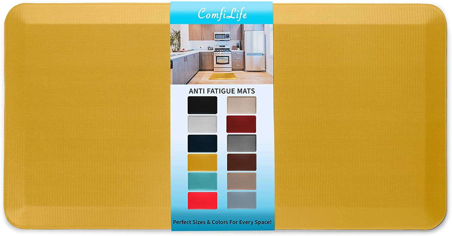 ComfiLife Anti Fatigue Floor Mat – 3/4 Inch Thick Perfect Kitchen Mat, Standing Desk Mat – Comfort at Home, Office, Garage – Durable – Stain Resistant – Non-Slip Bottom