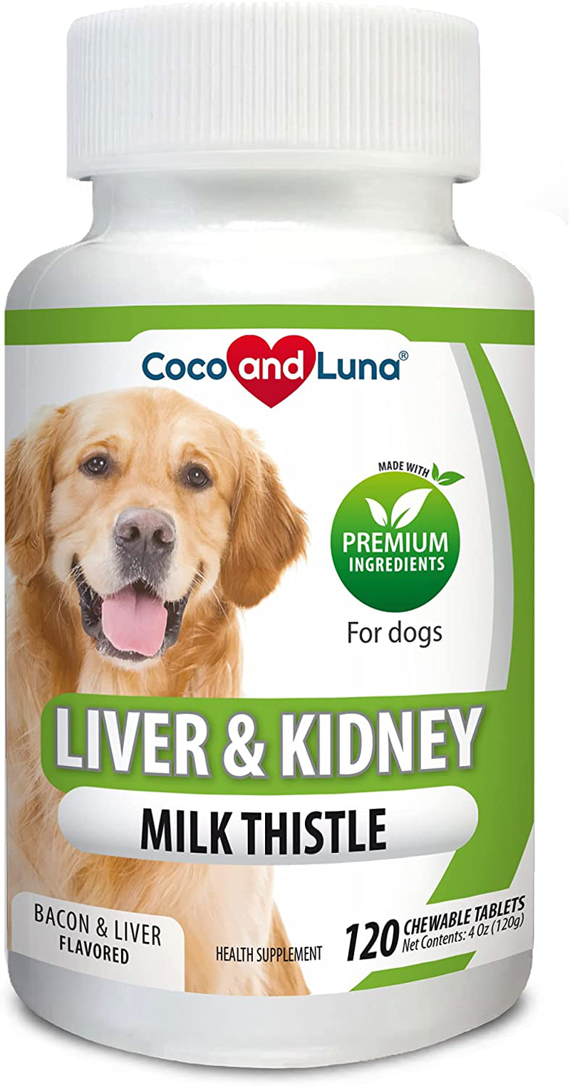 Coco and Luna Milk Thistle for Dogs, Liver Support for Dogs, Detox, Hepatic Support, Promotes Liver Healthy Function for Pets, VIT B1, B2, B6, B12