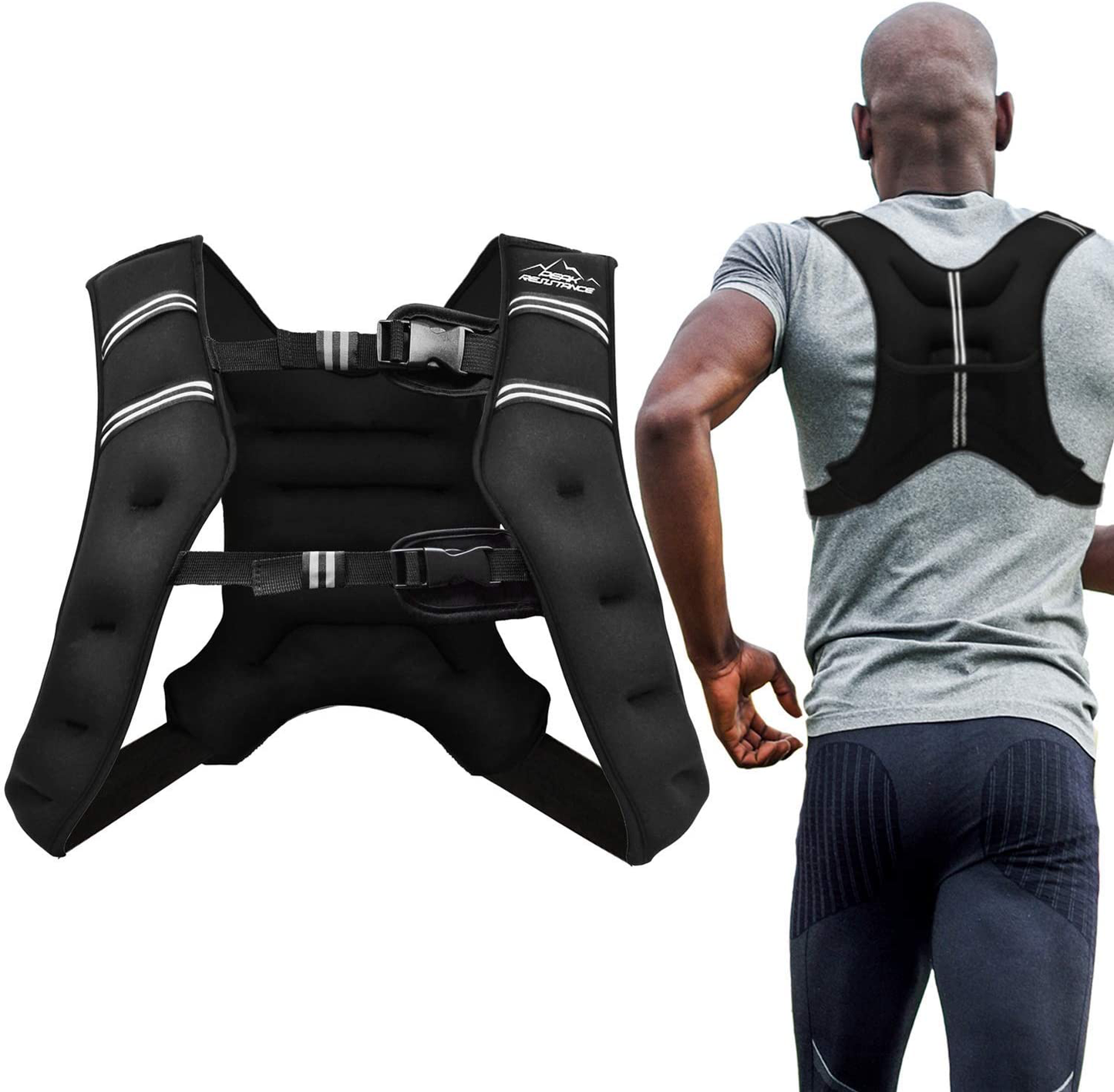 Aduro Sport Weighted Vest Workout Equipment, 4Lbs/6Lbs/12Lbs/20Lbs/25Lbs/30Lbs Body Weight Vest for Men, Women, Kids