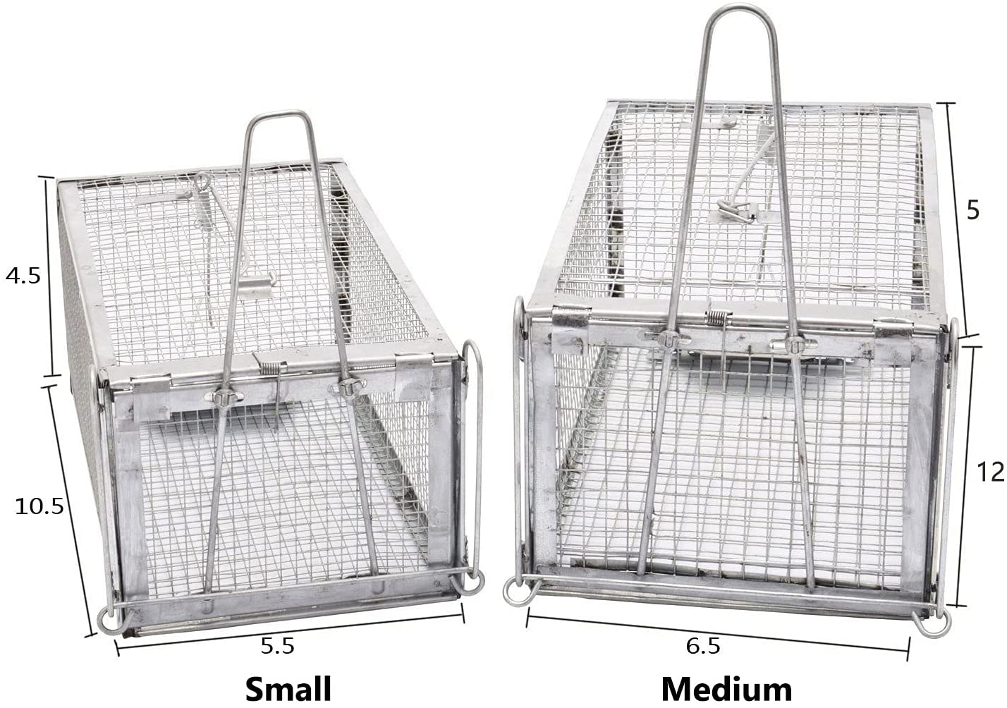 Kensizer Humane Rat Trap, Chipmunk Rodent Trap That Work for Indoor and Outdoor Small Animal - Mouse Voles Hamsters Live Cage Catch and Release