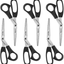 Westcott All Purpose Value Scissors, 8" Bent, Pack of 3, Black (13402)