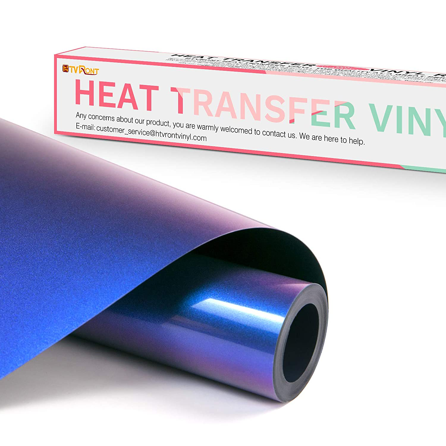 HTVRONT HTV Vinyl Rolls Heat Transfer Vinyl - 12" x 8ft Red HTV Vinyl for Shirts, Iron on Vinyl for Cricut & Cameo - Easy to Cut & Weed for Heat Vinyl Design