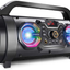 Bluetooth Speakers, 30W Portable Bluetooth Boombox with Subwoofer, FM Radio, RGB Colorful Lights, EQ, Stereo Sound, Booming Bass, 10H Playtime Wireless Outdoor Speaker for Home, Party, Camping, Travel