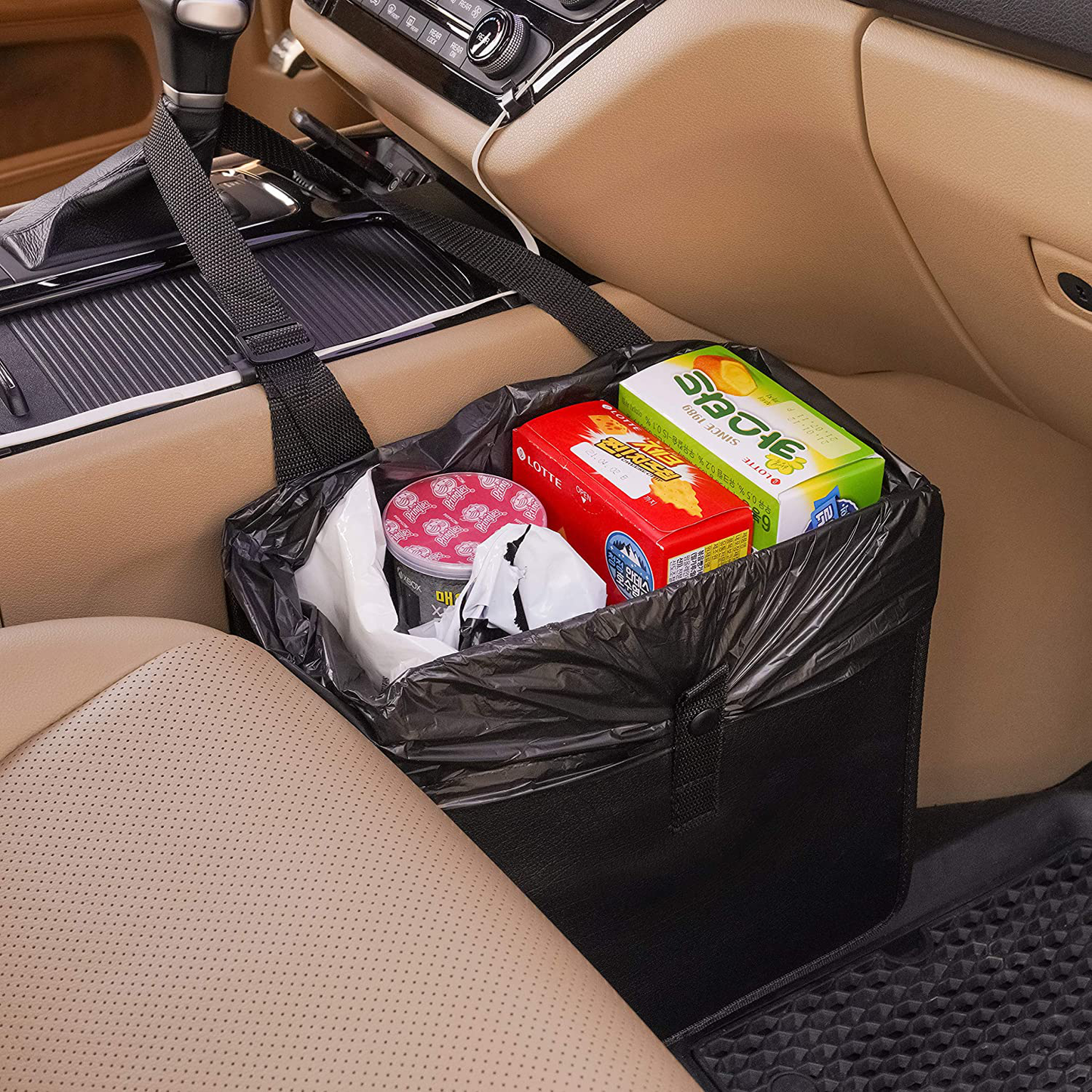 KMMOTORS Foldable Car Garbage Can Patented Car Waste Basket Comfortable Multifuntional
