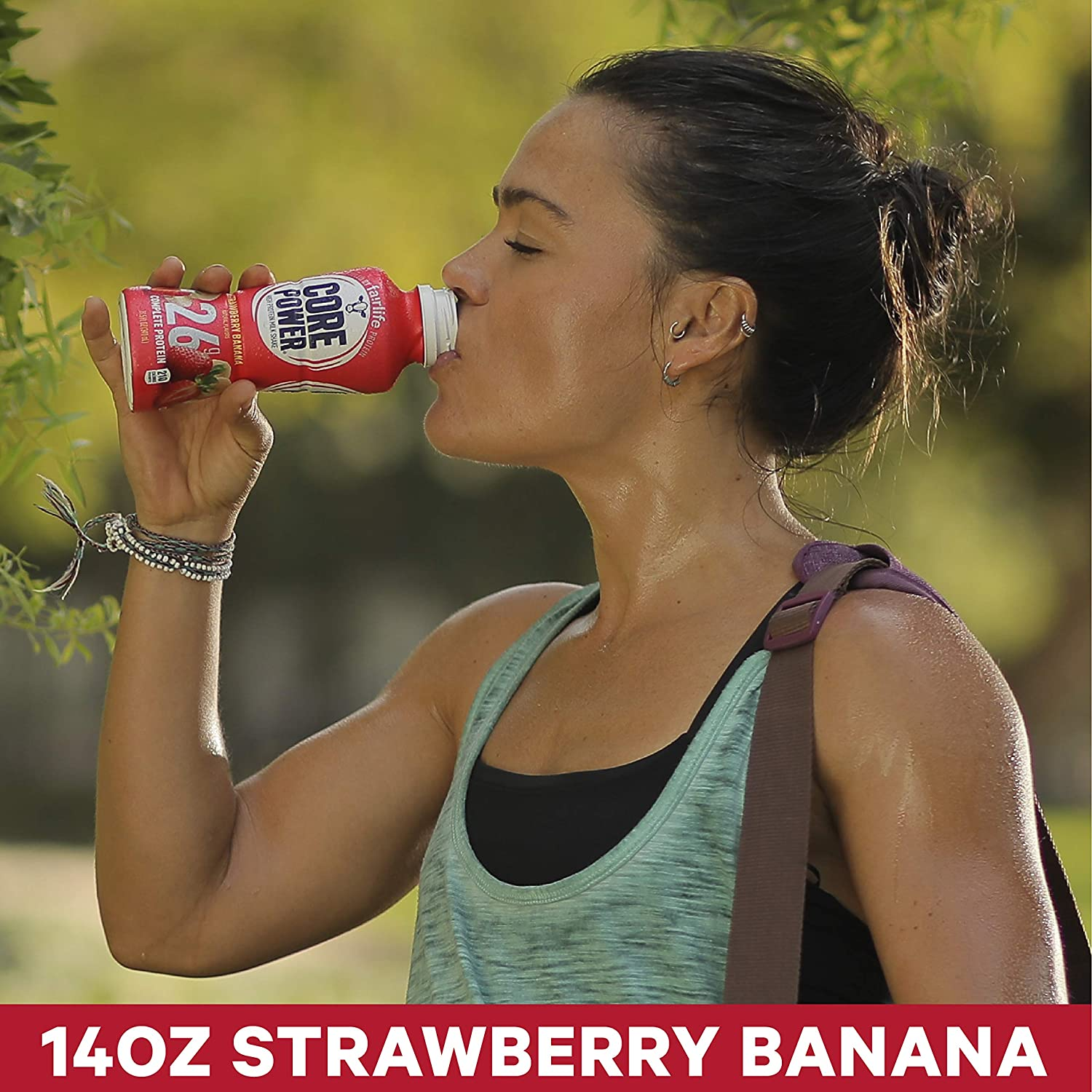 Core Power Fairlife Core Power High Protein Milk Shake, Strawberry Banana, 14 Fl Oz (Pack of 12)