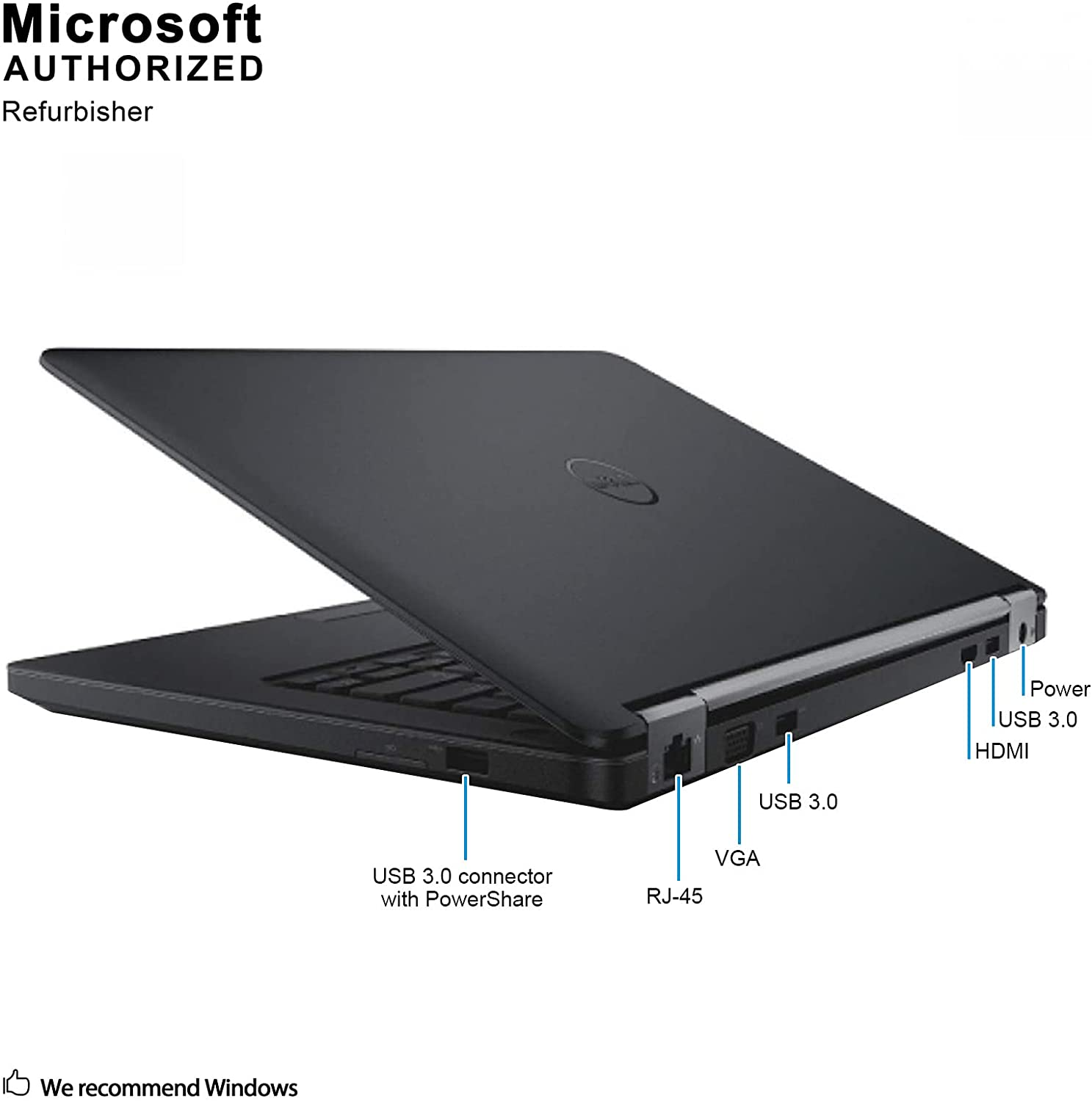 Dell Latitude E5450 14In Laptop, Intel Core I5-5300U 2.3Ghz, 8GB RAM, 256GB Solid State Drive, Windows 10 Pro 64Bit (Renewed)