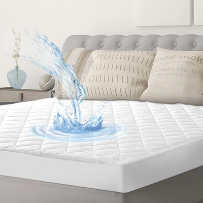 Ralawen Mattress Pad Full,100% Waterproof Mattress Cover, Breathable Noiseless Mattress Protector with 8-21" Deep Pocket