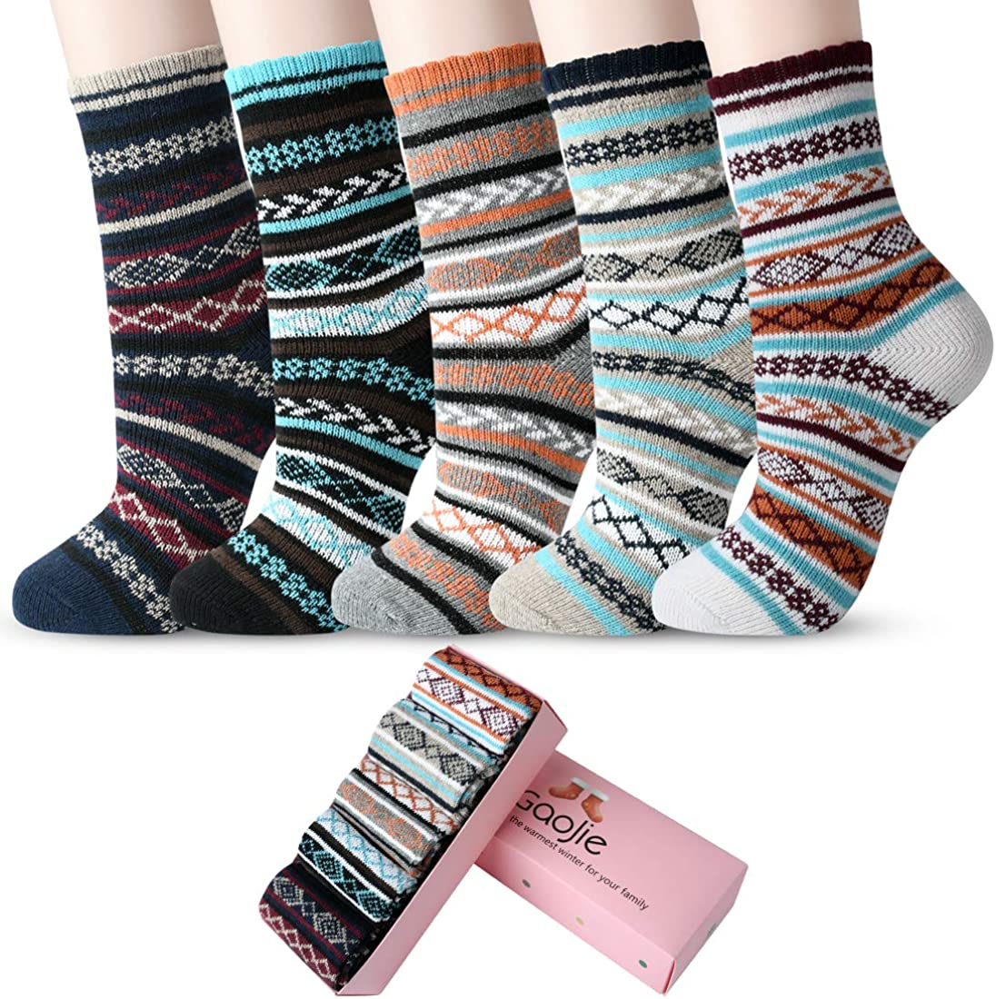 Winter Wool Socks Women Athletic Socks Cozy Knit Warm Winter Socks for Women Soft Thick Thermal Wool Crew Socks