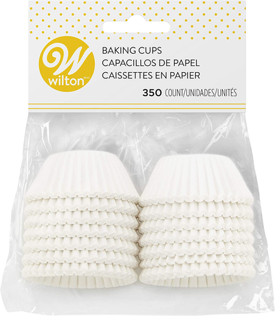 Wilton Baking Cups, Mini, White, 350-Count